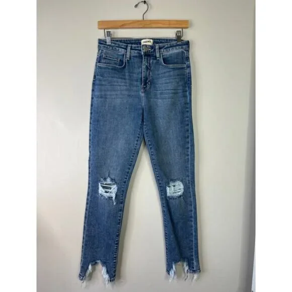 NEW L'Agence High Line High Rise Skinny Jeans Women's Sodalite Destruct Size: 26